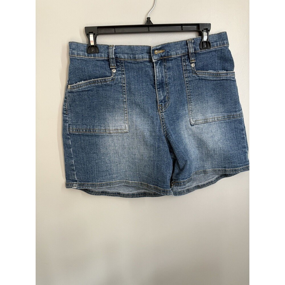 L.A. Blues Stretch Women’s Size 10 Patch Pocket Denim Shorts VTG Sz 10 Y2K